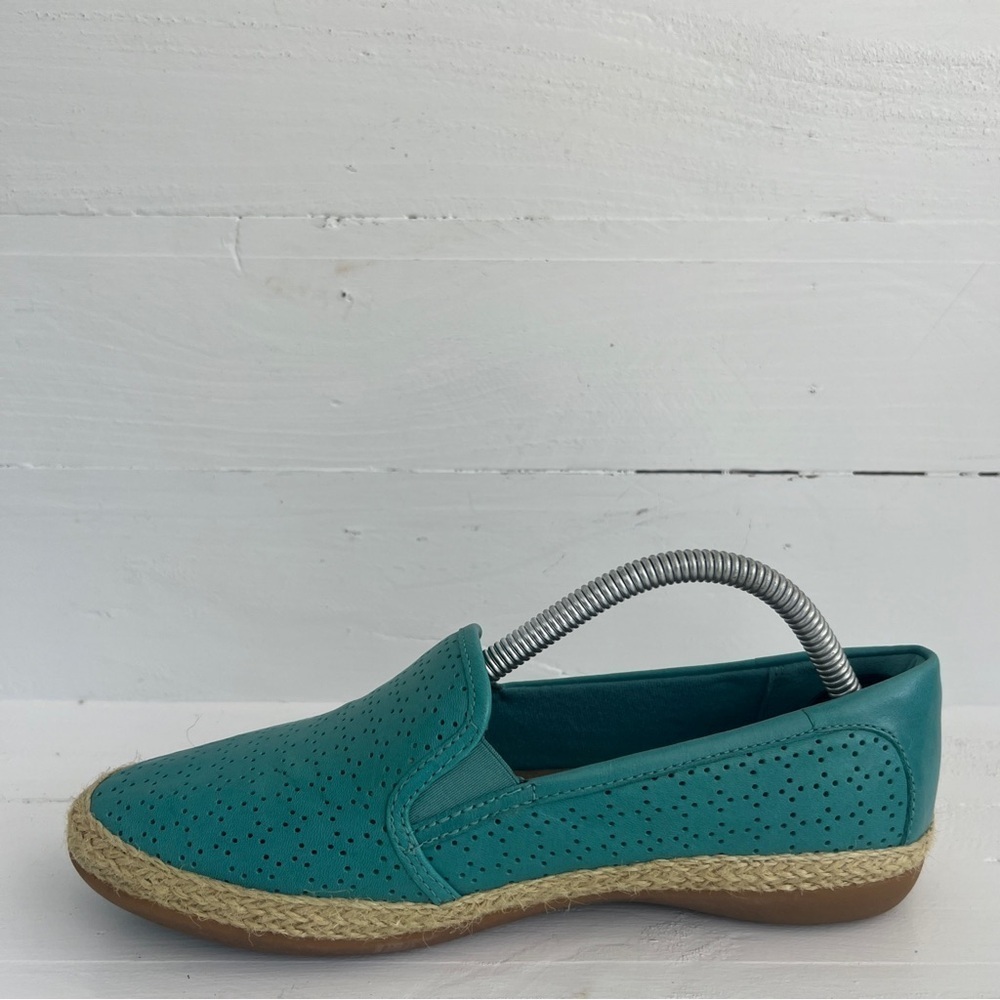 Clarks Collection Teal Blue Slip On Espadrilles Women's 5.5 M Flats 261344764030 - Picture 6 of 8